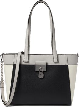 Сумка-тоут Calvin Klein Camille Tailored Tote, цвет Black/White/Dove 9941840 | black/white/dove
