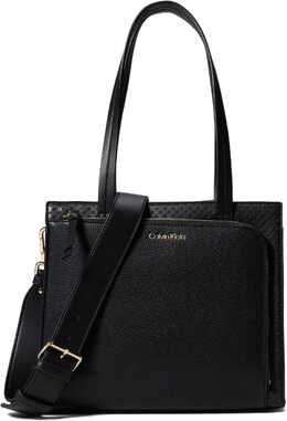 Сумка-тоут Calvin Klein Bay Tote, цвет Black/Gold 9896789 | black/gold