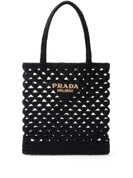 Сумка-тоут Prada в технике кроше, черный 1bg493vooo2m2t | черный