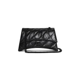 Сумка через плечо Balenciaga Crush Chain Bag, черный 716351 210iy 1000 | black
