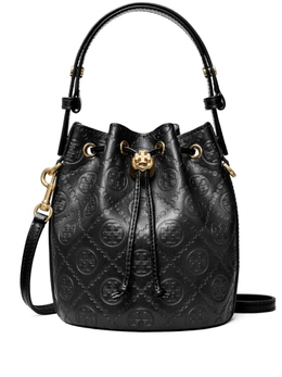 Tory Burch мини-сумка-ведро с тиснением монограммы, черный 158530001 | черный