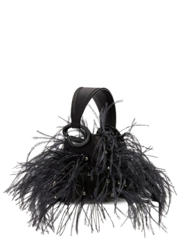 Oscar de la Renta сумка на плечо Ostrich, черный 24fh102embblk | черный