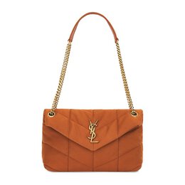 Сумка через плечо Saint Laurent Puffer Small, цвет Hot Rust 577476 fadlx 2991 | hot rust