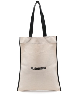Jil Sander плоская сумка-тоут с вышитым логотипом, нейтральный цвет j07wd0104p7060280 | нейтральный цвет