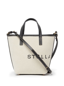Stella McCartney хлопковая сумка-тоут с логотипом, нейтральный цвет 7b0106wp0221 | нейтральный цвет