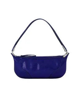 Миниатюрная сумка хобо Amira из синей кожи By Far, синий 23crminrsbuddlmed | blau