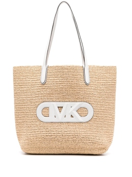 Большая плетеная сумка-тоут Eliza Michael Kors, бежевый 30s4szat4o | бежевый