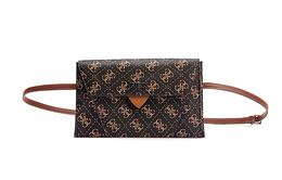Guess Сумка-конверт 3-в-1 из искусственной кожи, маленькая, женская, черная gspv7823054bml | black (double-layer)