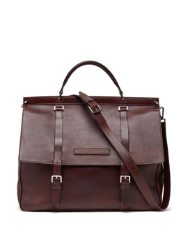 Brunello Cucinelli кожаная сумка-тоут с пряжкой, фиолетовый mbciu427c8457 | фиолетовый