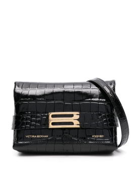 Victoria Beckham сумка через плечо Frame с тиснением под крокодила, черный b324aac005755a | черный