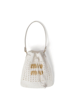 Мини-сумка Miu Miu из плетеной рафии, белый 5nd0162do1 | белый