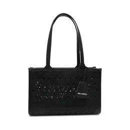 Кожаная большая сумка Karl Lagerfeld, черный kl242w00005908700os | nero