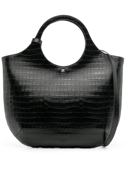 Courreges Courrèges большая сумка-тоут Holy с тиснением под крокодила, черный 224gsa103cr0060 | черный