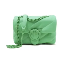 Кожаная сумка через плечо Love Puff Mini Cl Pinko, зеленый pi241w00009873500os | verde