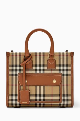 Burberry Mini Freya Tote Bag in Coated-canvas 217617435_15