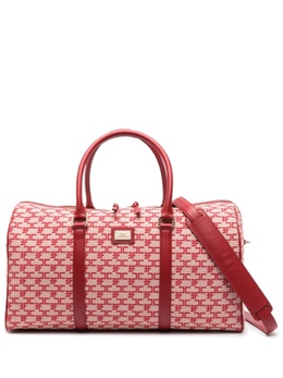 Elisabetta Franchi жаккардовая дорожная сумка с монограммой, розовый bsc9820ec | розовый