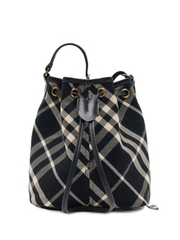 Сумка-ведро Burberry мини в клетку, черный 8095057 | черный