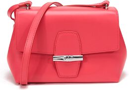 Женская кожаная сумка через плечо Longchamp Roseau Poppy Pink b08p65qtqw
