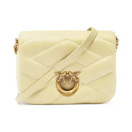 Сумка-Мессенджер из овечьей кожи Love Click Puff Pinko, желтый pi241w000137a9400os | giallo
