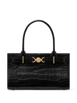 Сумка-шоппер Versace Medusa '95 с эффектом крокодиловой кожи, черный 10131681a08724 | черный