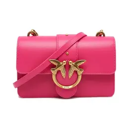 Миниатюрная кожаная сумка через плечо Love one Pinko, розовый pi231w00011992000os | rosa