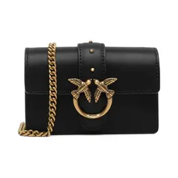 Кожаная сумка через плечо Love One Pinko, черный pi231w00001158200os | nero