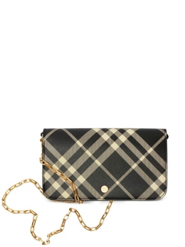Мини-сумка через плечо Burberry в клетку, черный 8095121 | черный
