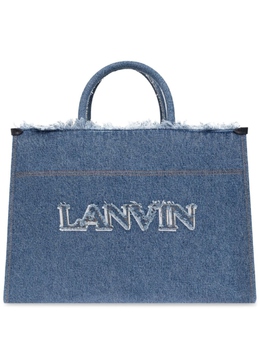 Lanvin сумка-тоут с вышитым логотипом, синий lwbgtc00frdee24 | синий