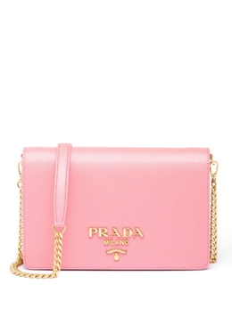 Мини-сумка Prada из сафьяновой кожи, розовый 1bp018vcoonzv | розовый