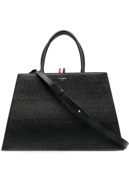 Thom Browne сумка-тоут из зернистой кожи с логотипом, черный uag061a00198 | черный