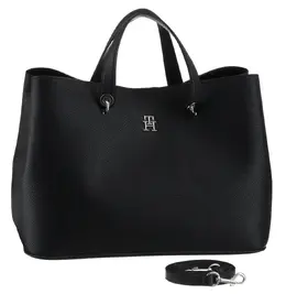 Сумка Tommy Hilfiger с ручкой "TH EMBLEM SATCHEL", с эмблемой TH спереди, черный 3738684030 | bds black