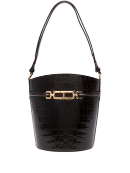 Tom Ford сумка-ведро среднего размера с тиснением под крокодила, коричневый l1802lcl395x | коричневый