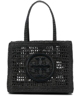 Tory Burch маленькая сумка-тоут Ella в технике кроше, черный 158040 | черный