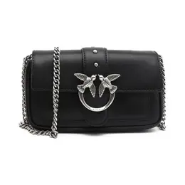 Кожаная сумка через плечо Love с одним карманом Pinko, черный pi234w00019862500os | nero