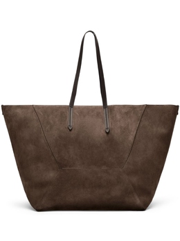 Brunello Cucinelli сумка-тоут с тисненым логотипом, коричневый mbdld2572c8769 | коричневый