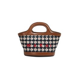 Сумка-тоут Marni Black Canvas Tropicalia Micro Bag With Daisy Print, цвет Red/White/Black bmmp0096u6 p7944 zo823 | red/white/black