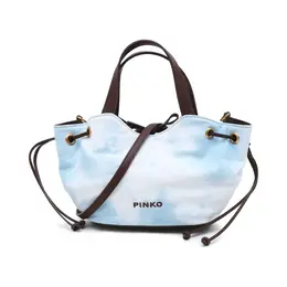 Сумка-Шоппер Pagoda с добавлением кожи Pinko, синий pi242w000025b1900os | azzurro