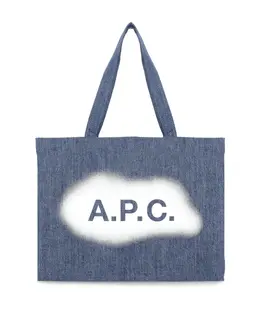 Джинсовая сумка шоппер с логотипом A.P.C., синий cogek-m61443ial | blau
