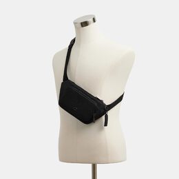 Поясная сумка Coach из перекрестной кожи, черная b0c9w4y78c