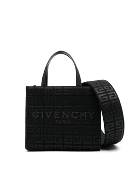 Маленькая сумка-тоут Givenchy с вышитым логотипом, черный bb50n0b1me | черный