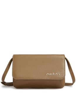 Marni поясная сумка с вышитым логотипом, коричневый phmi0023u0p6533 | коричневый