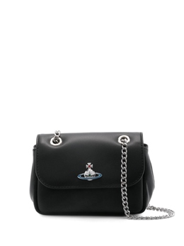 Vivienne Westwood маленькая кожаная сумка-мешок с бляшкой Orb, черный 5c01000dwl001l | черный