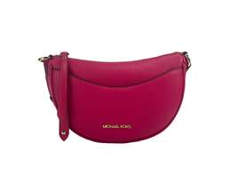 Michael Kors Dover Маленькая розовая женская сумка через плечо в форме полумесяца, мультиколор 7596291948604 | multi
