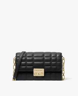 Женская кожаная стеганая сумка через плечо Tribeca Michael Kors, черный 196237773807 | negro