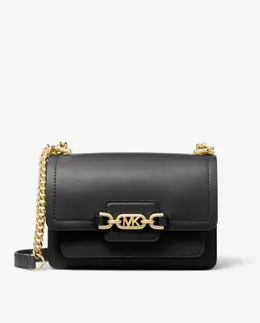 Женская кожаная сумка через плечо Heather с ручкой-цепочкой Michael Kors, черный 26473 | negro