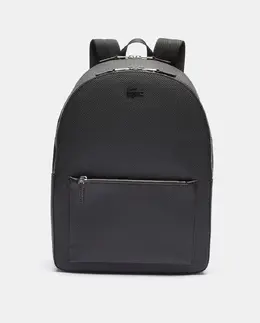 Черный рюкзак Chantaco из матовой кожи с прострочкой на молнии Lacoste, черный 1092515044912 | negro