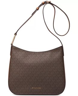 Большая сумка через плечо Kensington с логотипом Michael Kors, бежевый 17993166 | brn/acorn