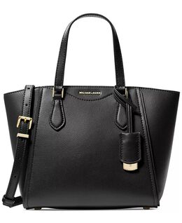 Маленькая сумка-тоут на молнии с трансформируемым верхом Taryn через плечо Michael Kors, черный 18936791 | black