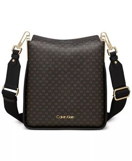 Регулируемая сумка через плечо Fay Mini Signature с магнитной застежкой сверху Calvin Klein, коричневый 18377077 | brown khk