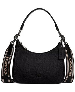 Маленькая сумка через плечо Hobo из перекрестной кожи Coach, черный 16155001 | black